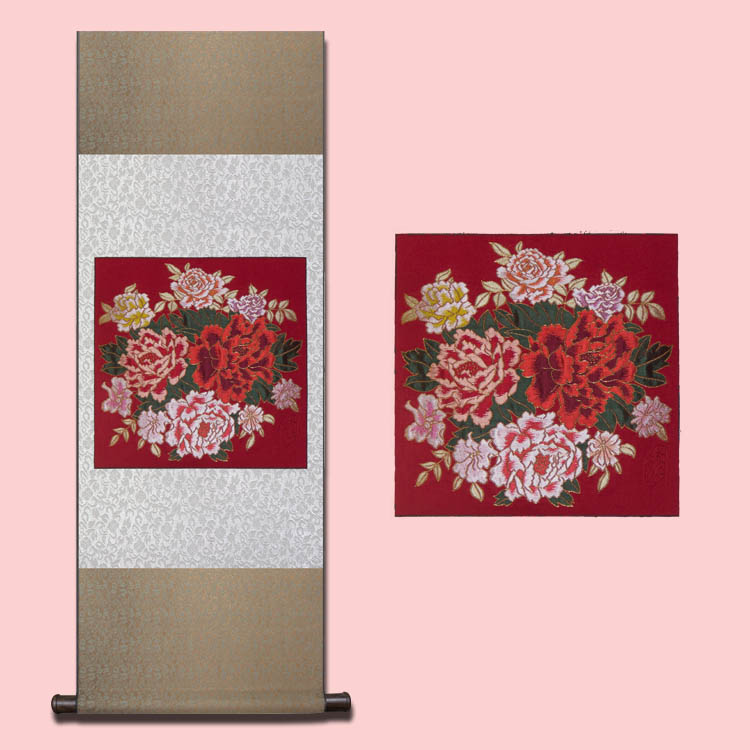 云锦大牡丹卷轴