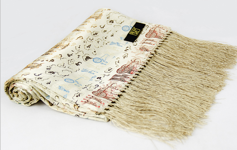 云锦车马图围巾